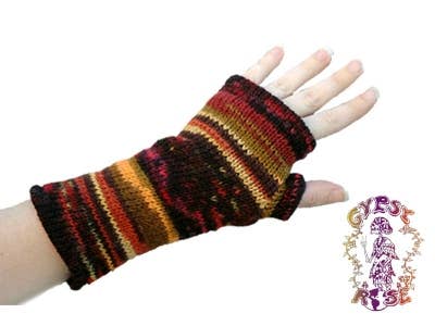 Gypsy Rose - WOOL HANDWARMERS WITH FLEECE LINING