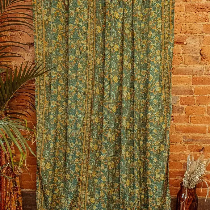 Silk Curtain Panels, Bohemian Home Decor, Boho Style Home