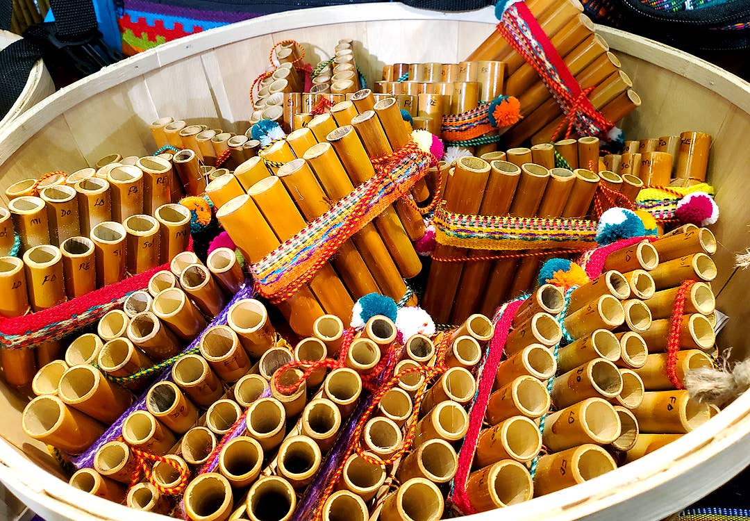 Pichincha - Small Bamboo Wooden Pan Flute Musical Instrument