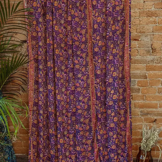 Silk Curtain Panels, Bohemian Home Decor, Boho Style Home