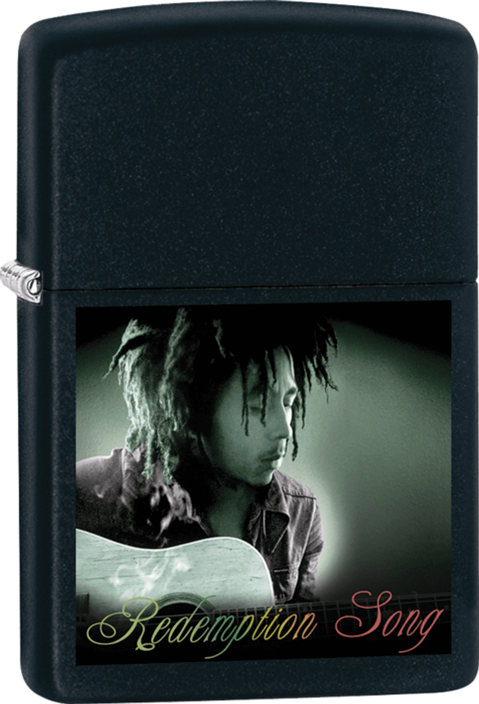 Scorpio Posters - Bob Marley - Playing Guitar Black Matte Zippo Lighter