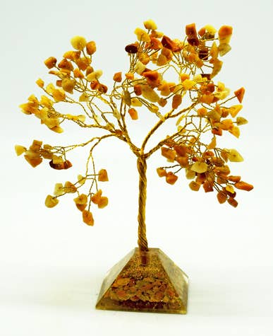 Fantasy Gifts - Yellow Aventurine Crystal Tree with an Orgonite Pyramid Base