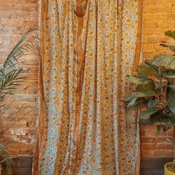 Silk Curtain Panels, Bohemian Home Decor, Boho Style Home