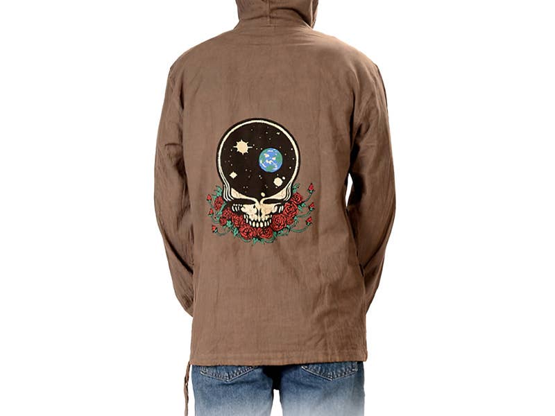 Gypsy Rose - Grateful Dead Space Your Face Stealie Fine Cotton Hoodie