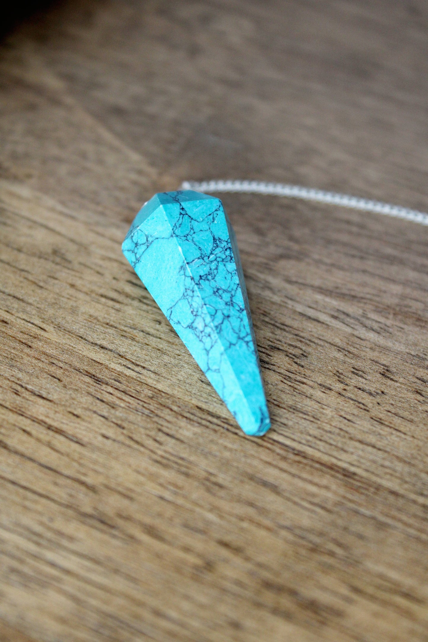 Three Witches Tea Shop - Authentic Turquoise Crystal Pendulum