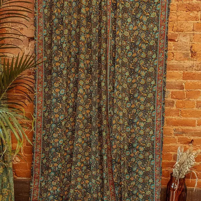 Silk Curtain Panels, Bohemian Home Decor, Boho Style Home