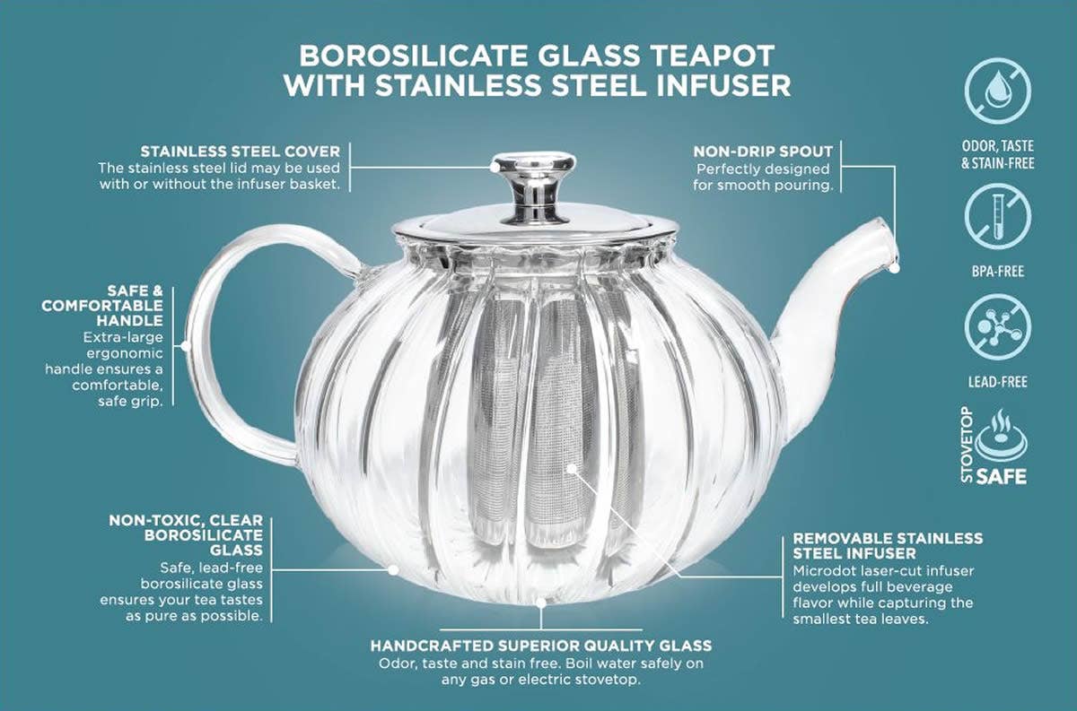 Teabloom - Teabloom Vienna Glass Teapot With Removable Infuser