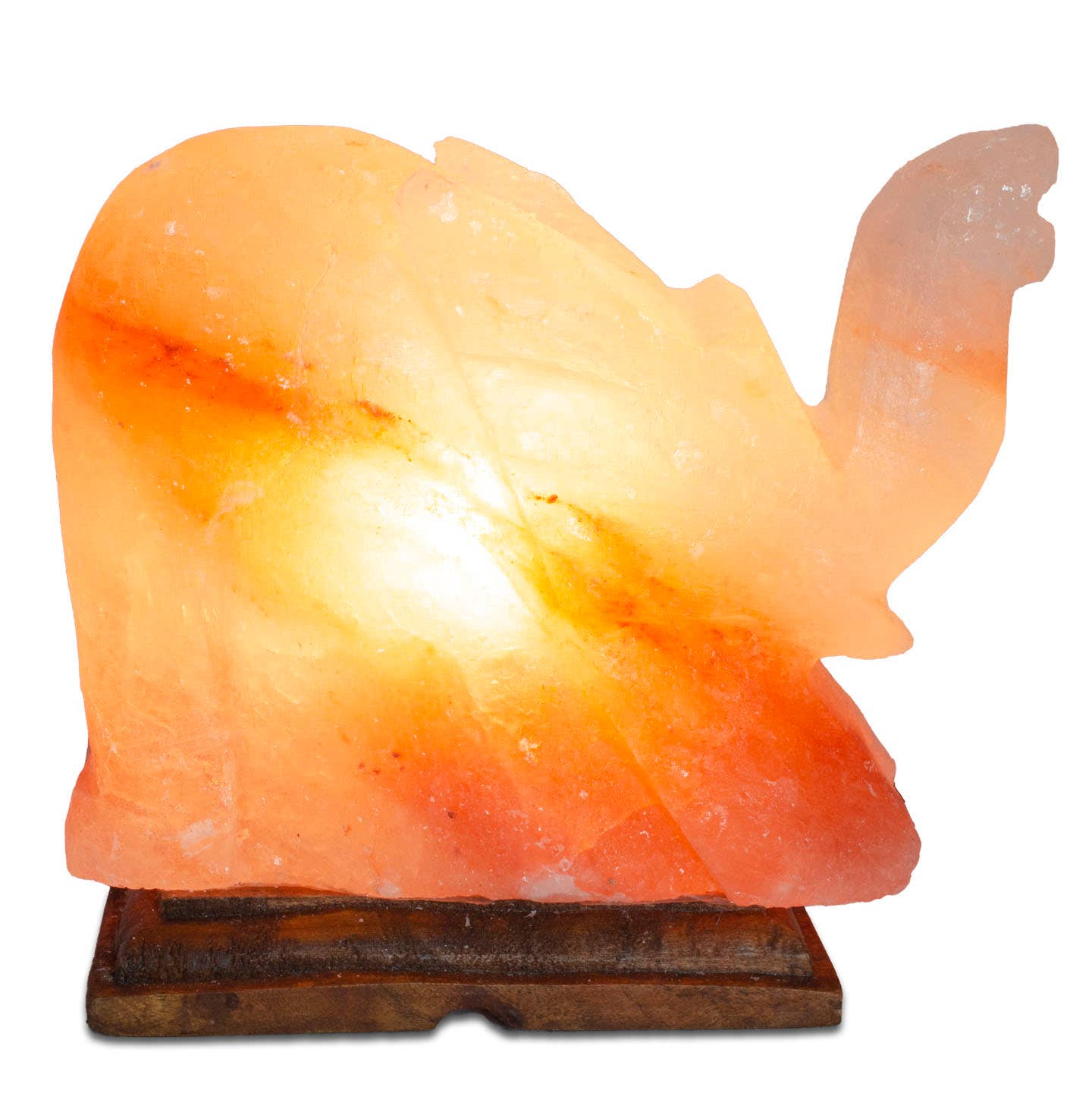 Fantasia Mining - Elephant Shaped Salt Lamp - 9" avg. - Cord, Bulb, Dimmer