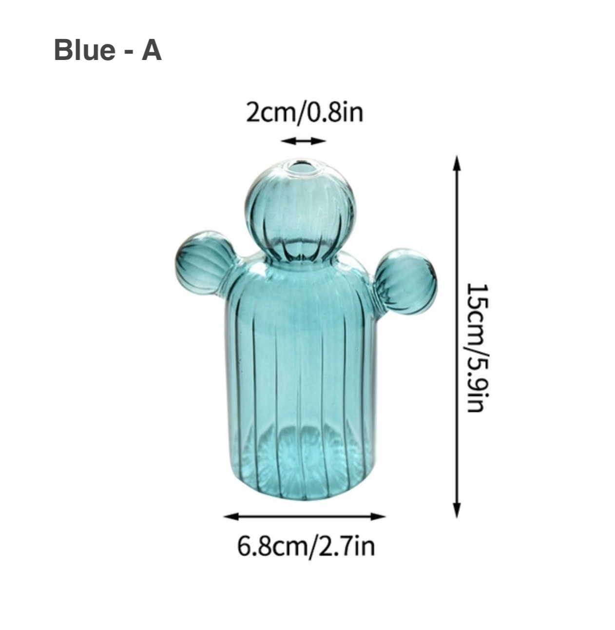 IVORE.GROUP - Cactus Shaped Glass Hydroponics Plant Vase