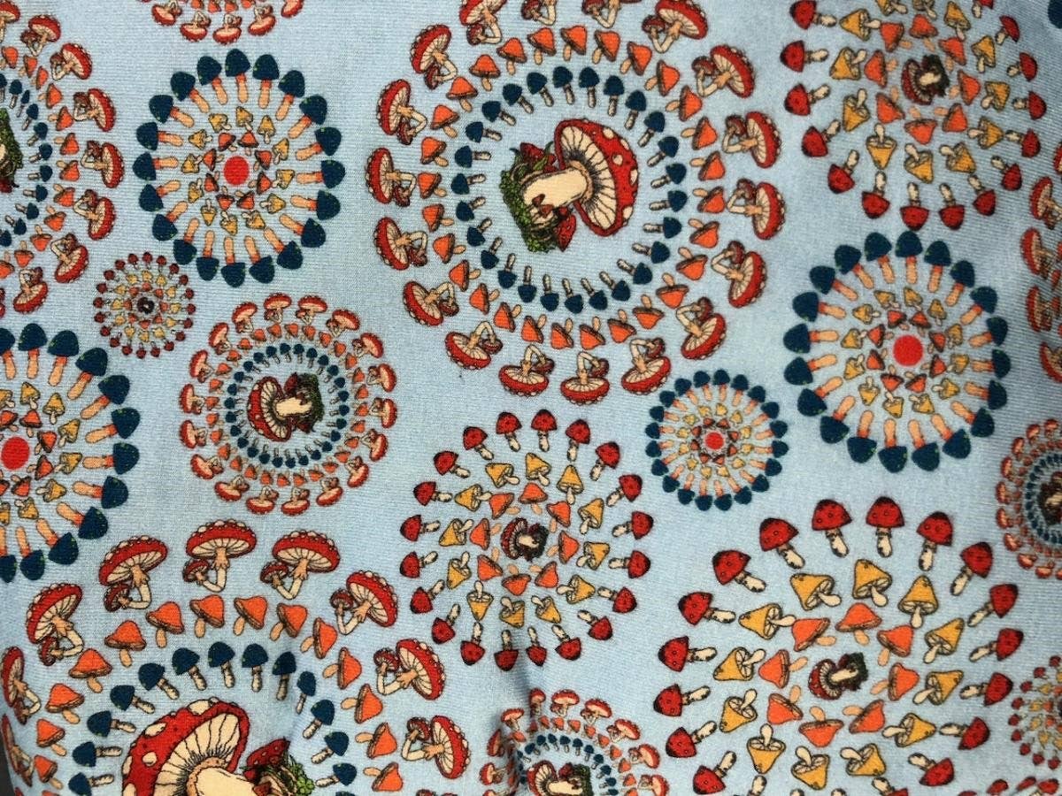 Gypsy Rose - Cotton Mushroom Burst Print Overalls