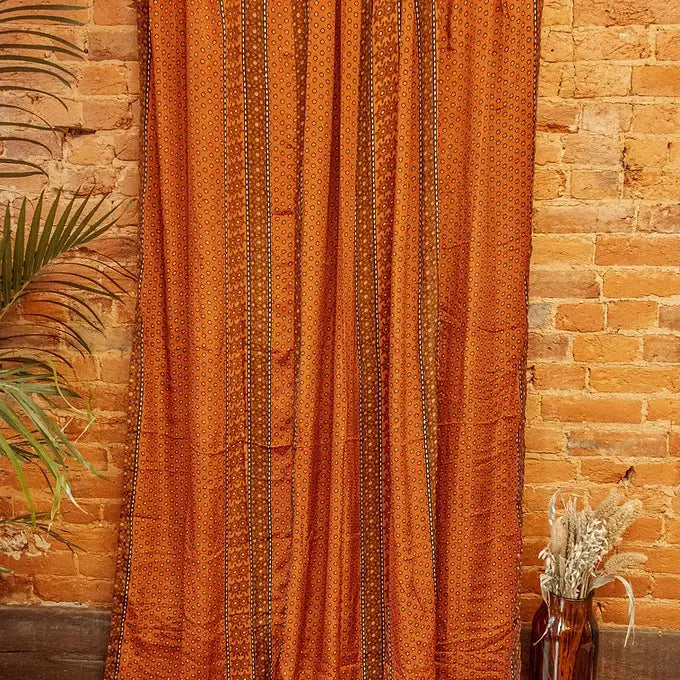 Silk Curtain Panels, Bohemian Home Decor, Boho Style Home