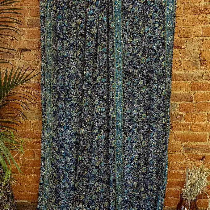 Silk Curtain Panels, Bohemian Home Decor, Boho Style Home