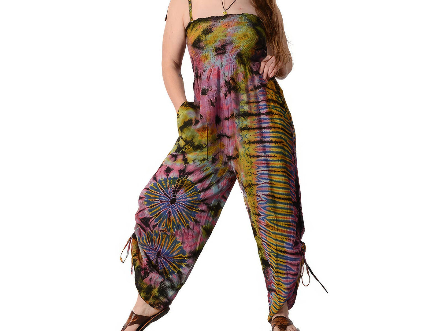 Gypsy Rose - Lady Madonna Tye Dye Viscose Cinch Leg Jumper