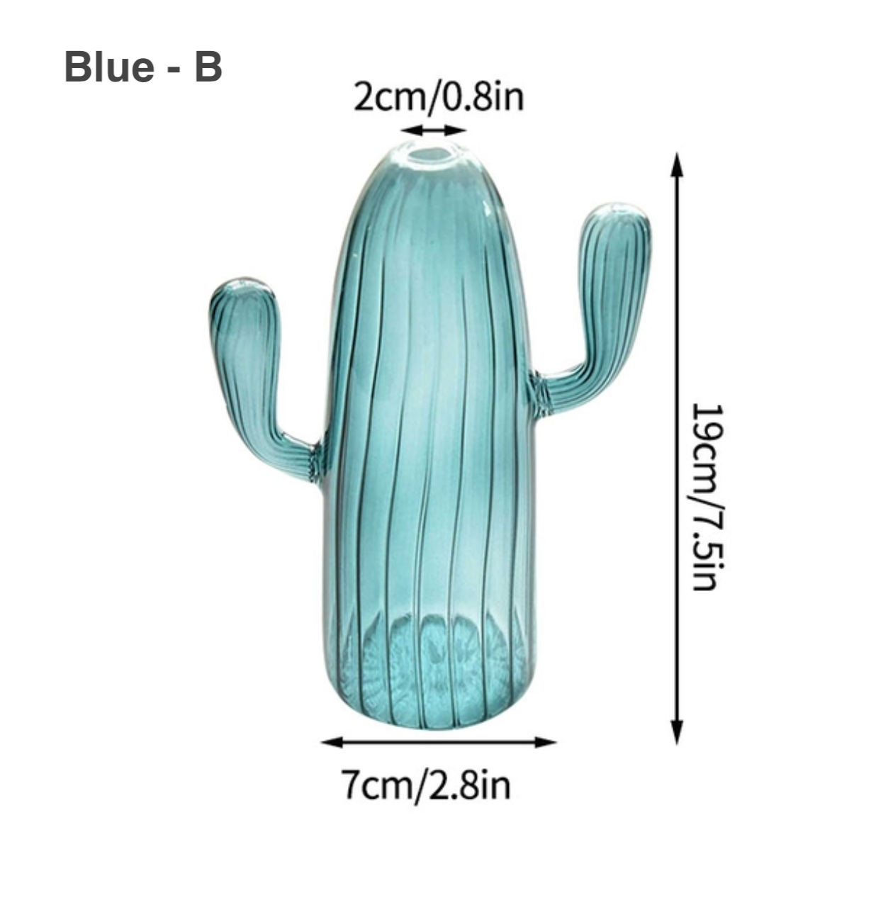 IVORE.GROUP - Cactus Shaped Glass Hydroponics Plant Vase