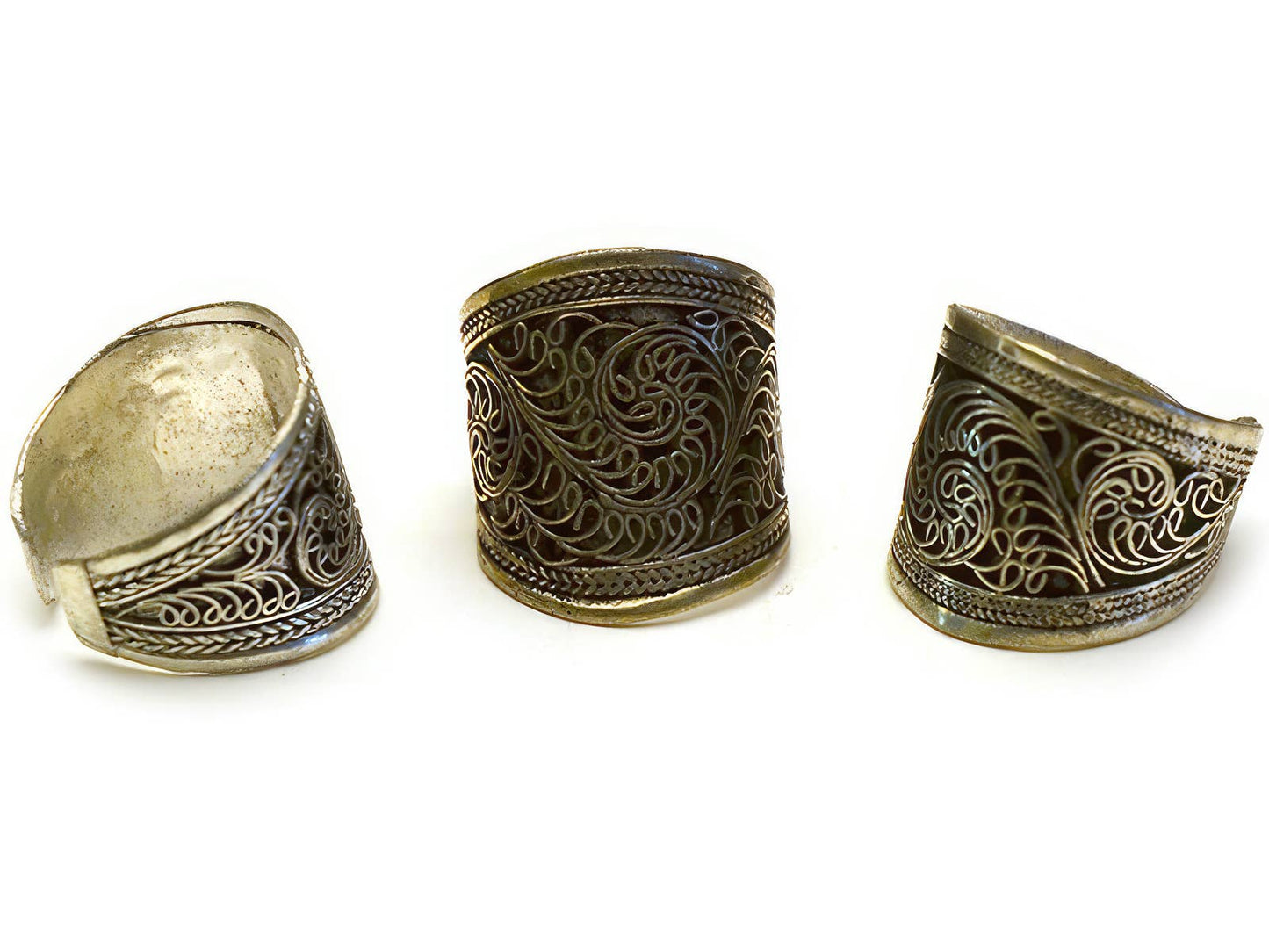 Gypsy Rose - MOONDANCE METAL FILIGREE HANDWORK WIDE ADJUSTABLE RING