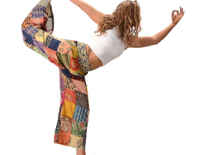 Gypsy Rose - Cotton Print Patchwork Flare Pants