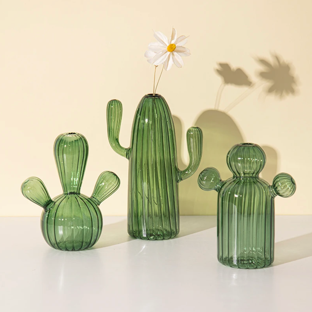 IVORE.GROUP - Cactus Shaped Glass Hydroponics Plant Vase