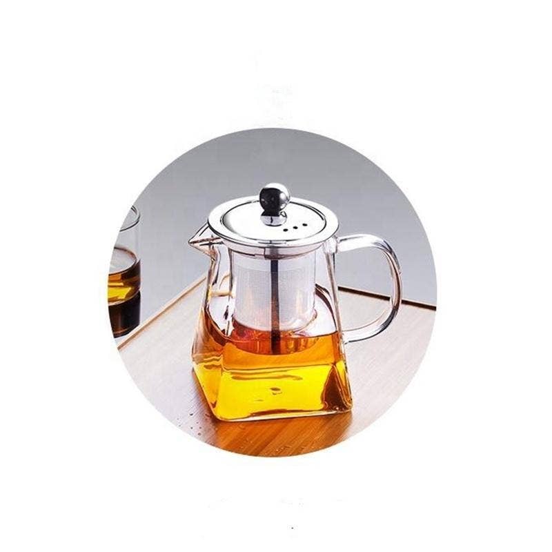 Glass Teapot With Stainless Steel Infuser and Lid 32oz