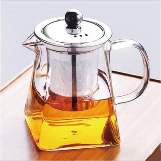 Glass Teapot With Stainless Steel Infuser and Lid 32oz