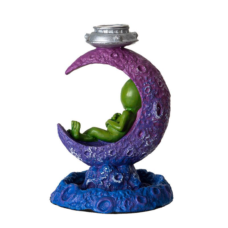 15944 Alien on Moon Backflow Incense Burner