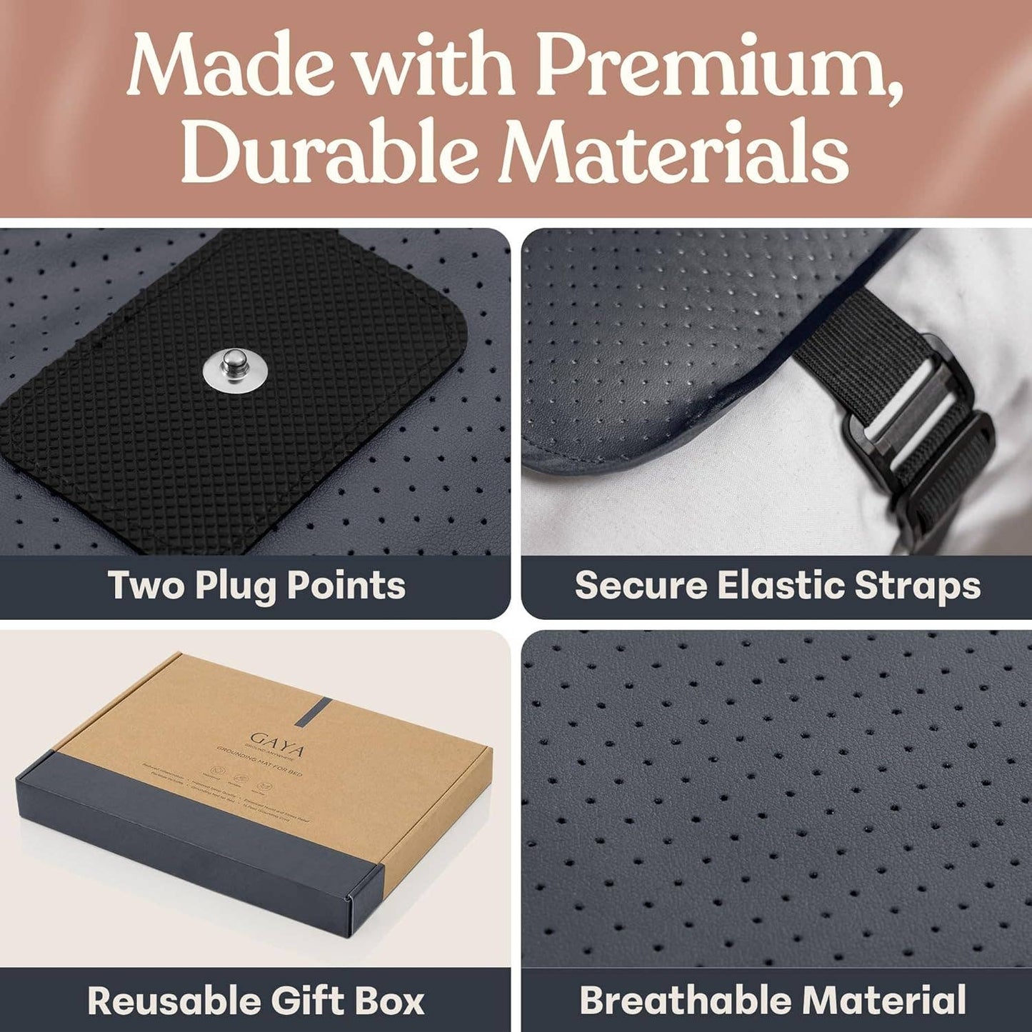 GAYA - Grounding Mat for Bed – Better Sleep & Inflammation, Queen