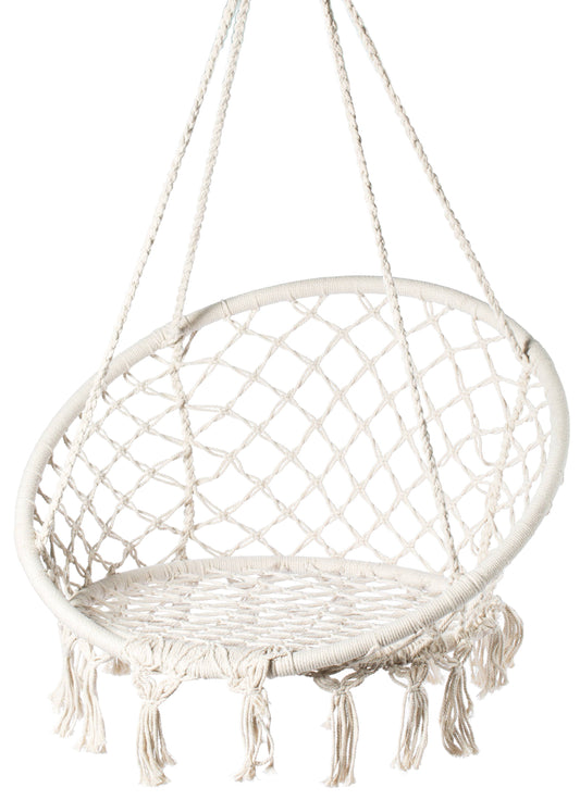 Round Hammock Cotton Rope Swing Chair for Indoor and Outdoor