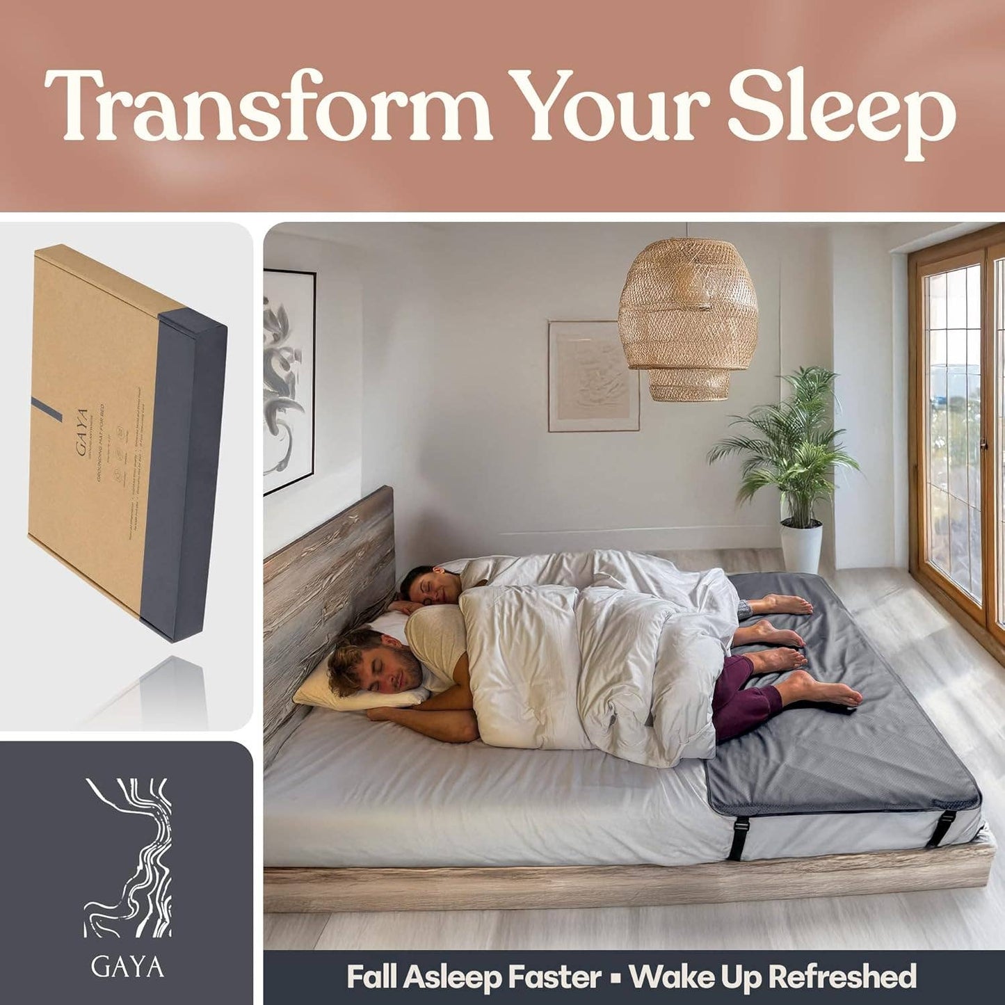 GAYA - Grounding Mat for Bed – Better Sleep & Inflammation, Queen