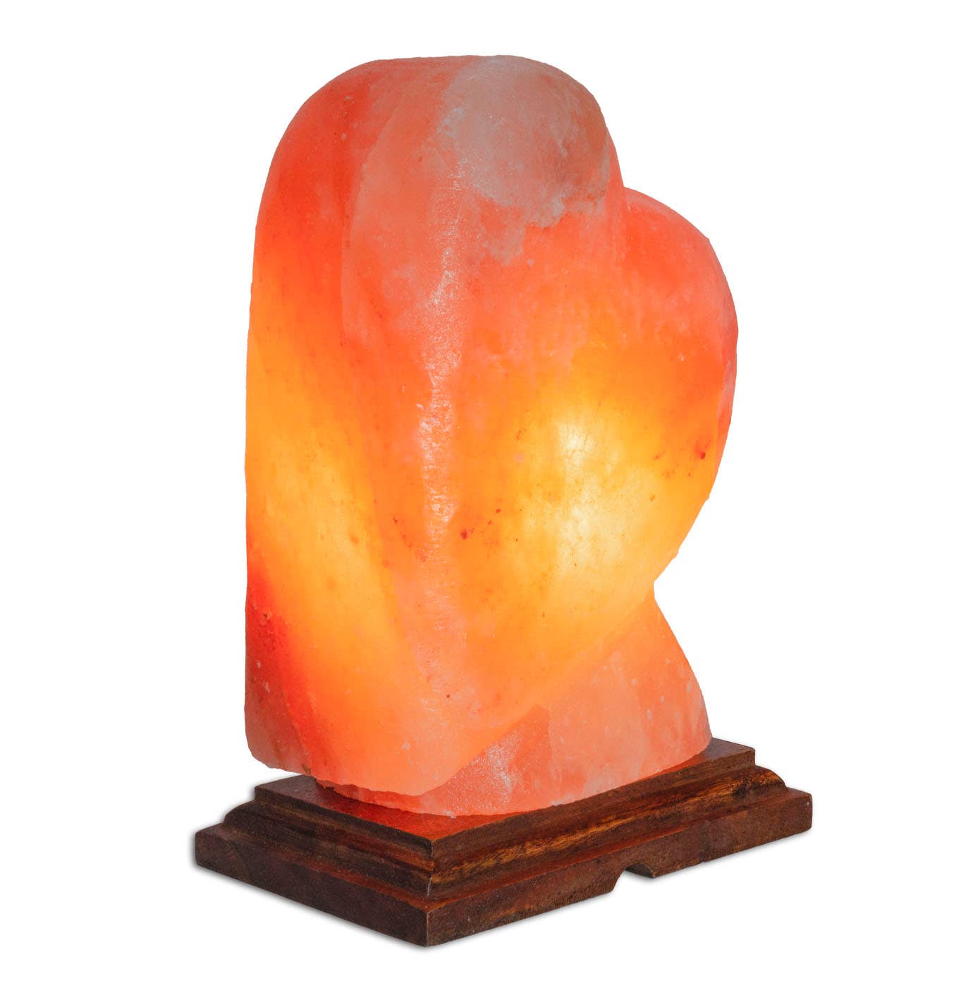 Fantasia Mining - Heart Shaped Salt Lamp  - 10" avg. - Cord, Bulb, Dimmer