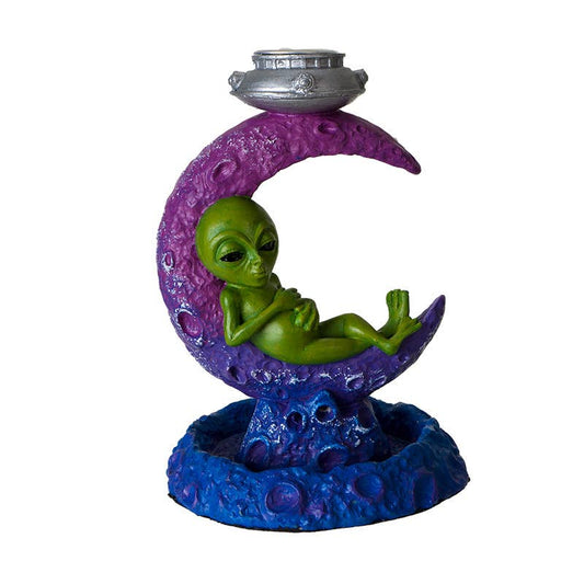 15944 Alien on Moon Backflow Incense Burner