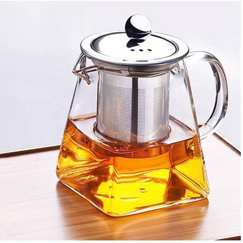 Glass Teapot With Stainless Steel Infuser and Lid 32oz