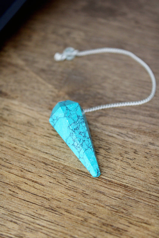 Three Witches Tea Shop - Authentic Turquoise Crystal Pendulum