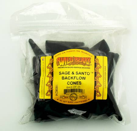 Sage and  Santo Backflow Incense Cones