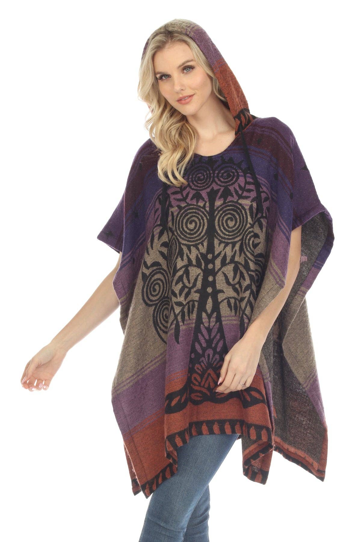 Lakhays Collection Inc. - Tree of Life Hoodie Poncho