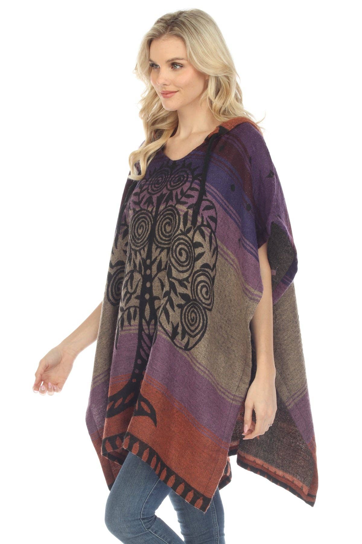 Lakhays Collection Inc. - Tree of Life Hoodie Poncho