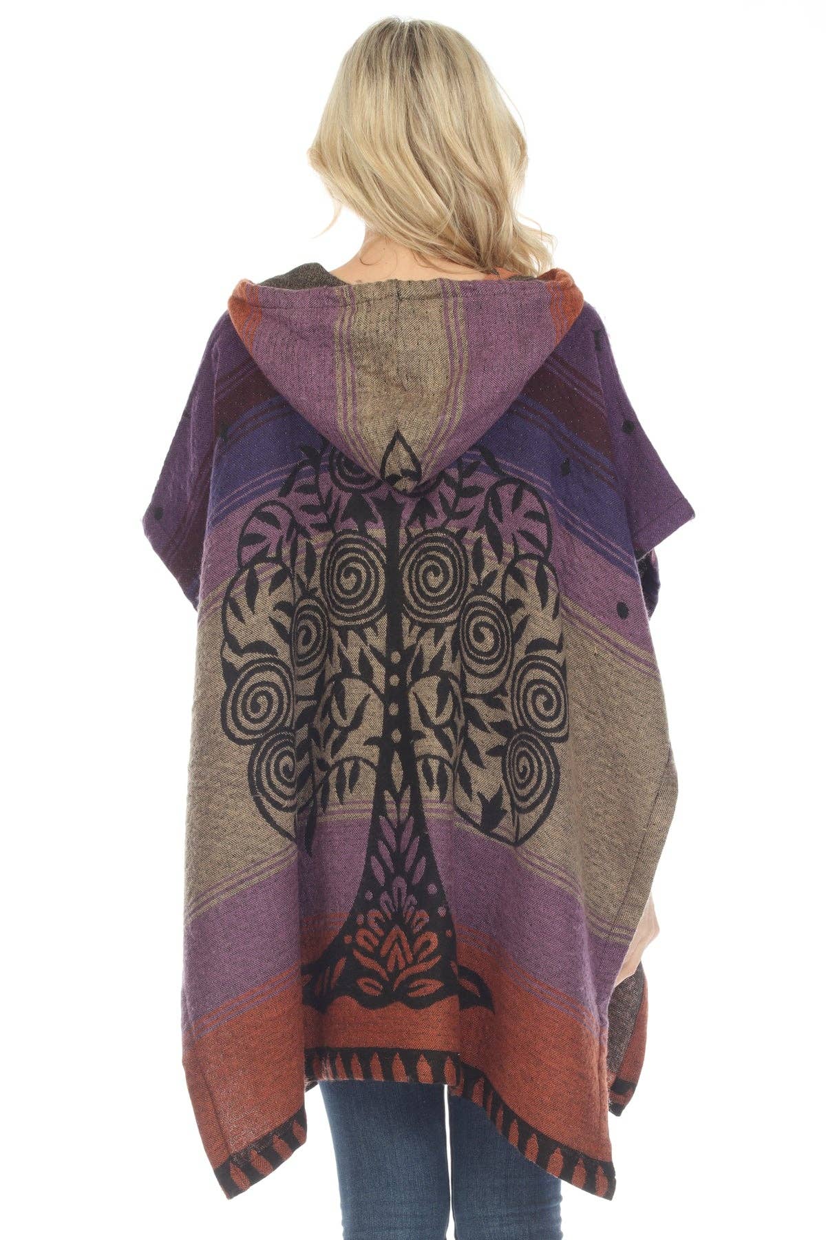 Lakhays Collection Inc. - Tree of Life Hoodie Poncho