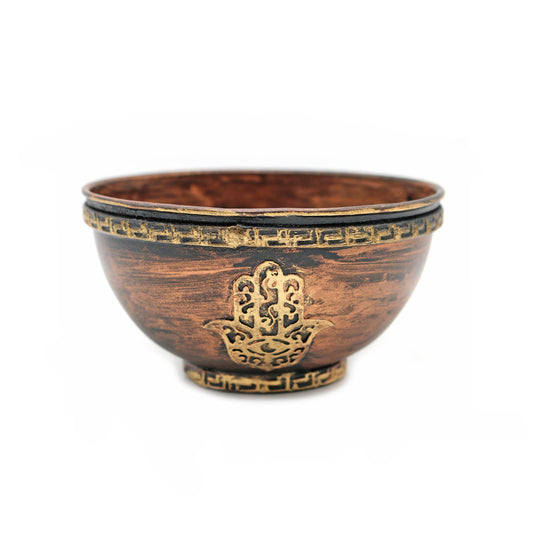 Copper Smudge Bowl (4 in.) - Hamsa Hand
