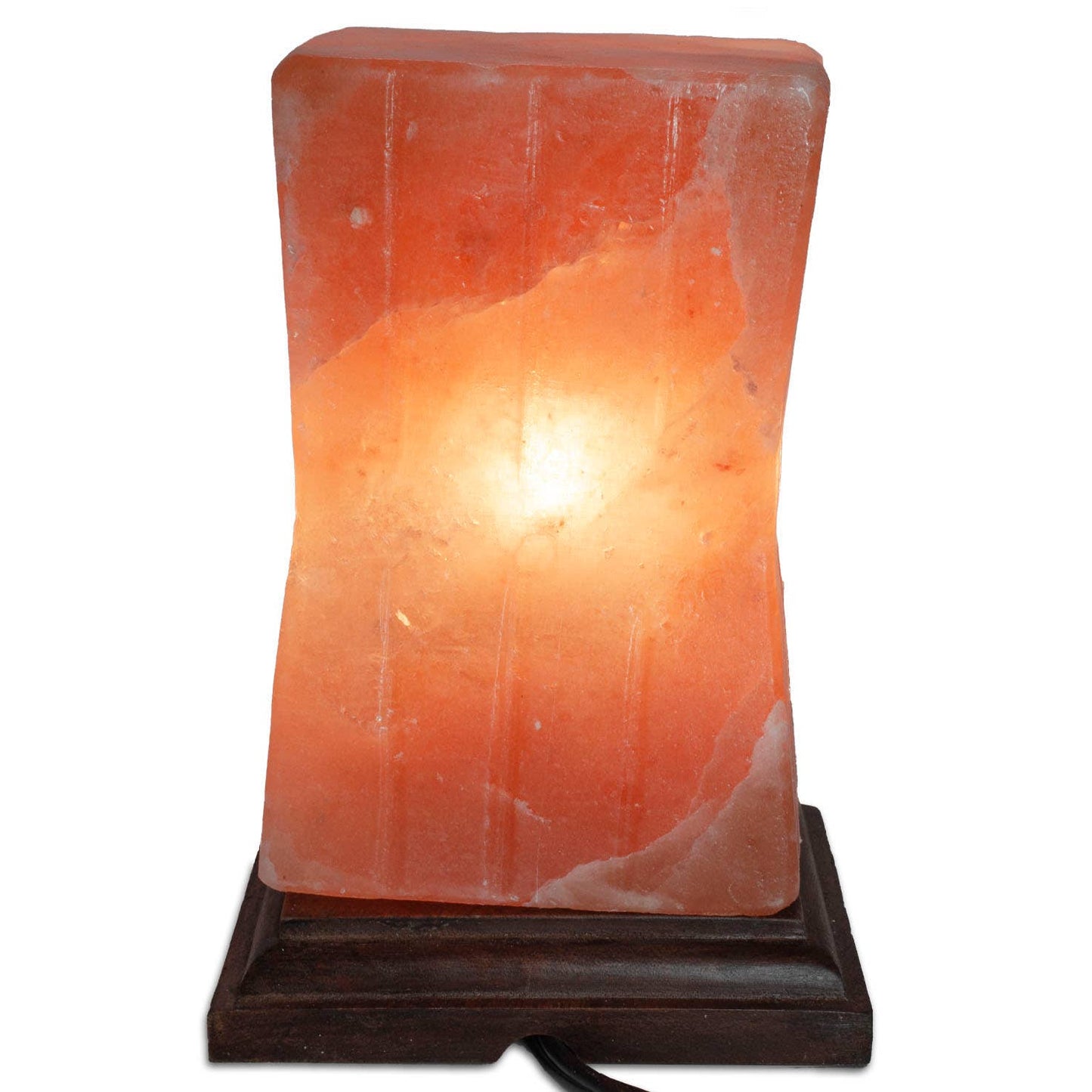 Fantasia Mining - Cube Lines Shaped Salt Lamp  - 7" avg. - Cord, Bulb, Dimmer