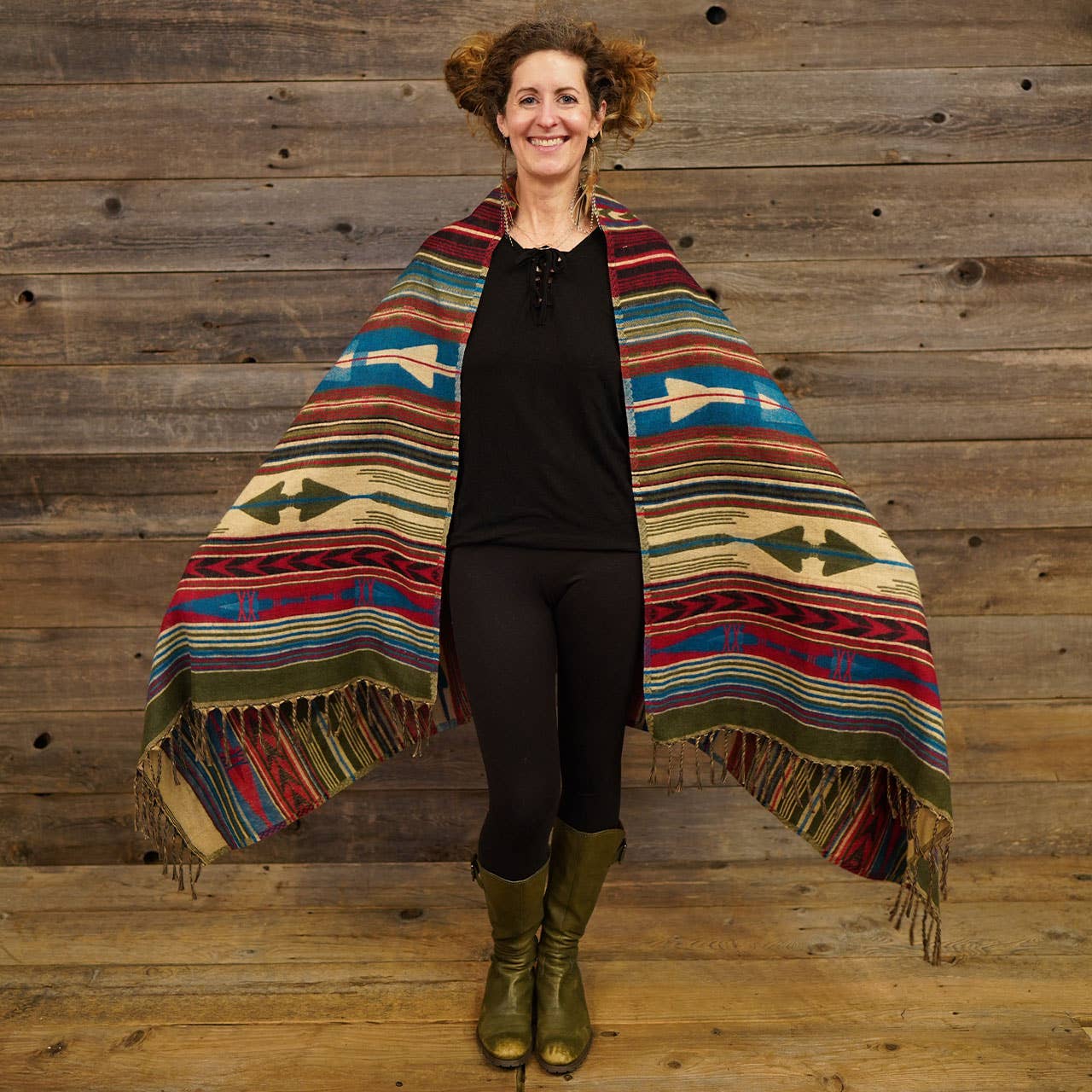 Jayli Clothing - Acrylic Wool Blend Shawl Super Soft To The Touch