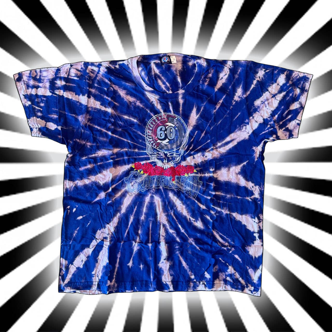 Jayli Clothing - 60TH T-SHIRT Cotton Tie Dye Uni-sexT-Shirt w/ Grateful Dead