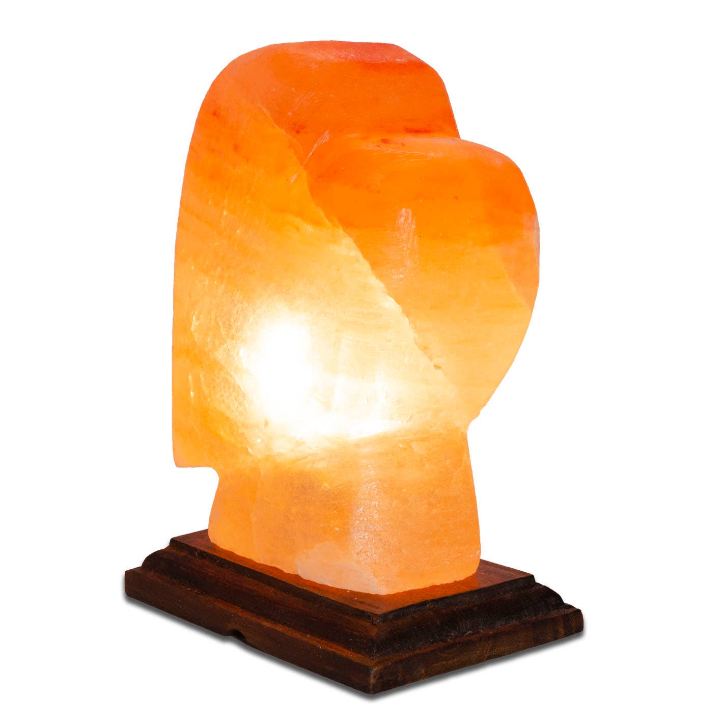 Fantasia Mining - Heart Shaped Salt Lamp  - 10" avg. - Cord, Bulb, Dimmer