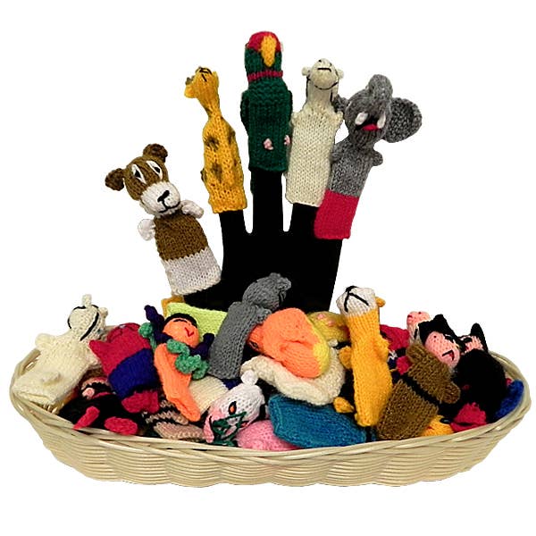 Pichincha - Handwoven Wool Assorted Character Finger Puppets