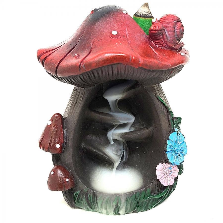 GREENROOTS USA LLC - MUShroom Backflow Cone Incense Burner 5"H X 3"W (Style #2)