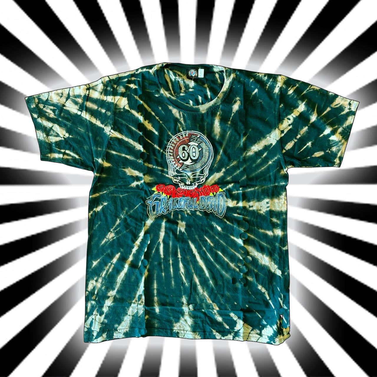 Jayli Clothing - 60TH T-SHIRT Cotton Tie Dye Uni-sexT-Shirt w/ Grateful Dead