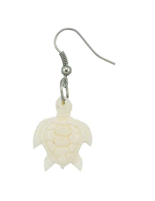 Benjamin International - Carved Bone Turtle Earrings
