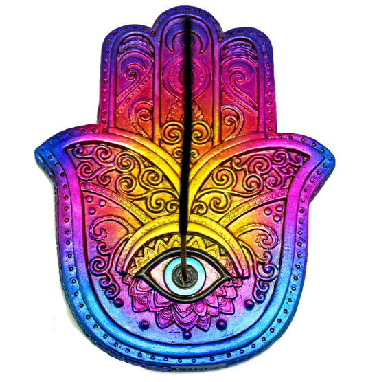 Fantasy Gifts - Colorful Hamsa Hand Incense Burner