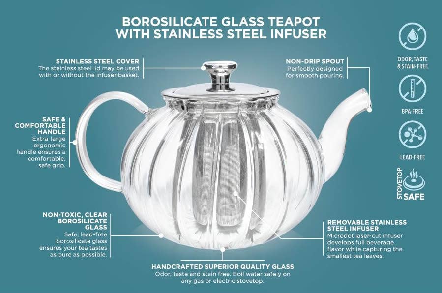 Teabloom - Teabloom Vienna Glass Teapot With Removable Infuser