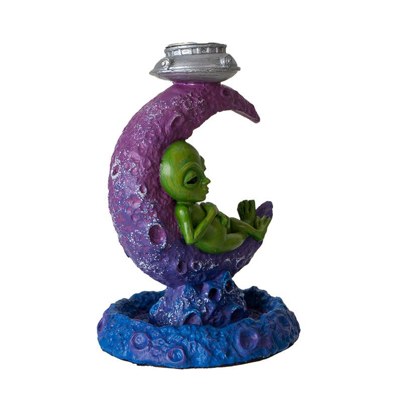 15944 Alien on Moon Backflow Incense Burner