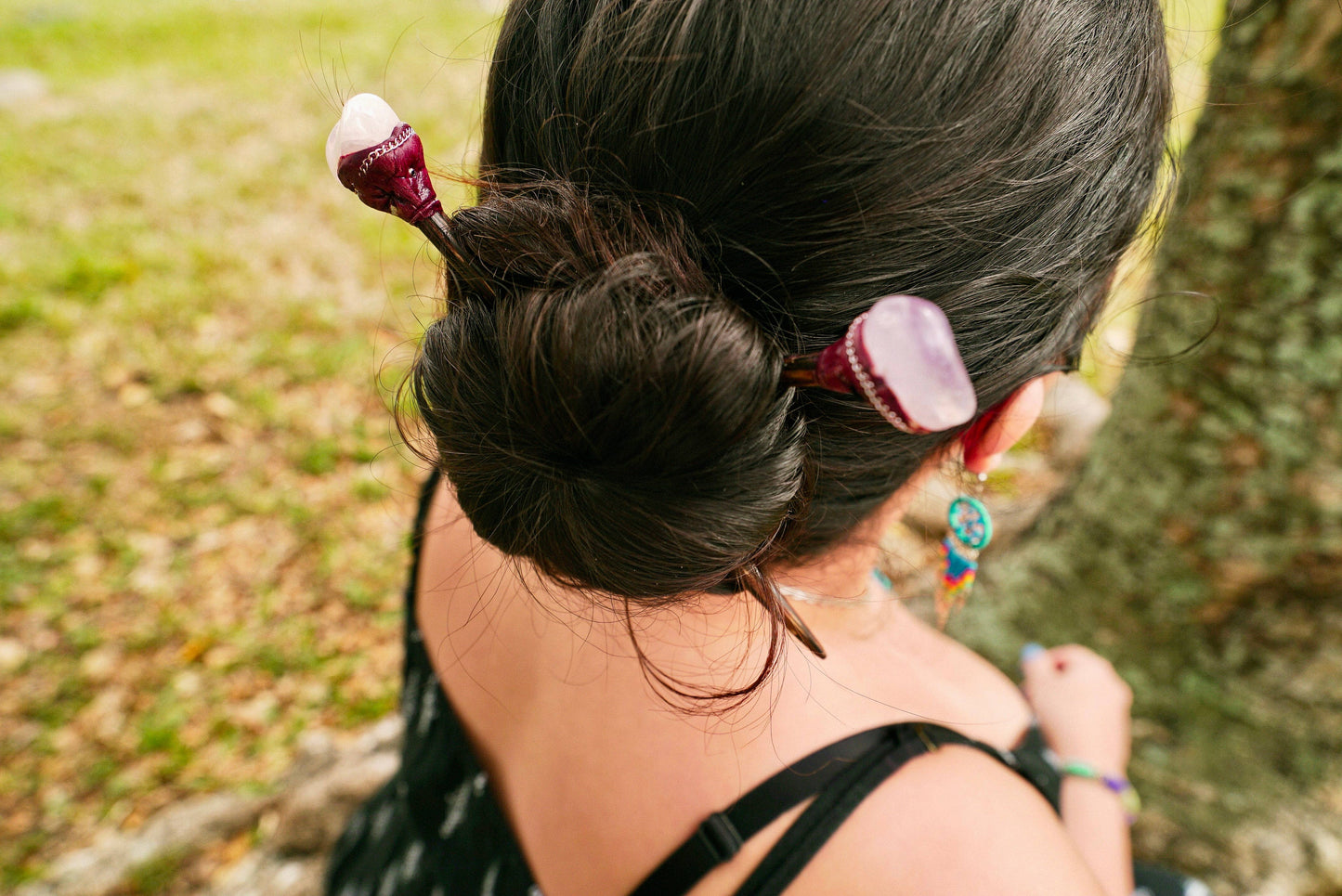 Pichincha - Natural Stone Wooden Hair Stick