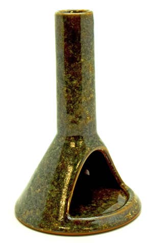 Fantasy Gifts - Olive Green Ceramic Chimney Incense Burner
