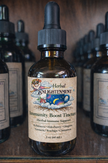 immunity boost herbal tincture echinacea elderberry ginger turmeric herbal enlightenment